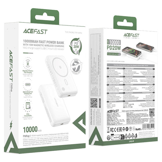 Acefast Magnetic Fast Wireless Charge Power Bank M26 PD20W 10000mAh