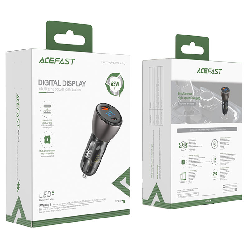 Acefast B6 63W (1xUSB-C+1xUSB-A)