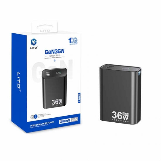 LITO LP02 GAN 36W Fast Charging 20000mAh