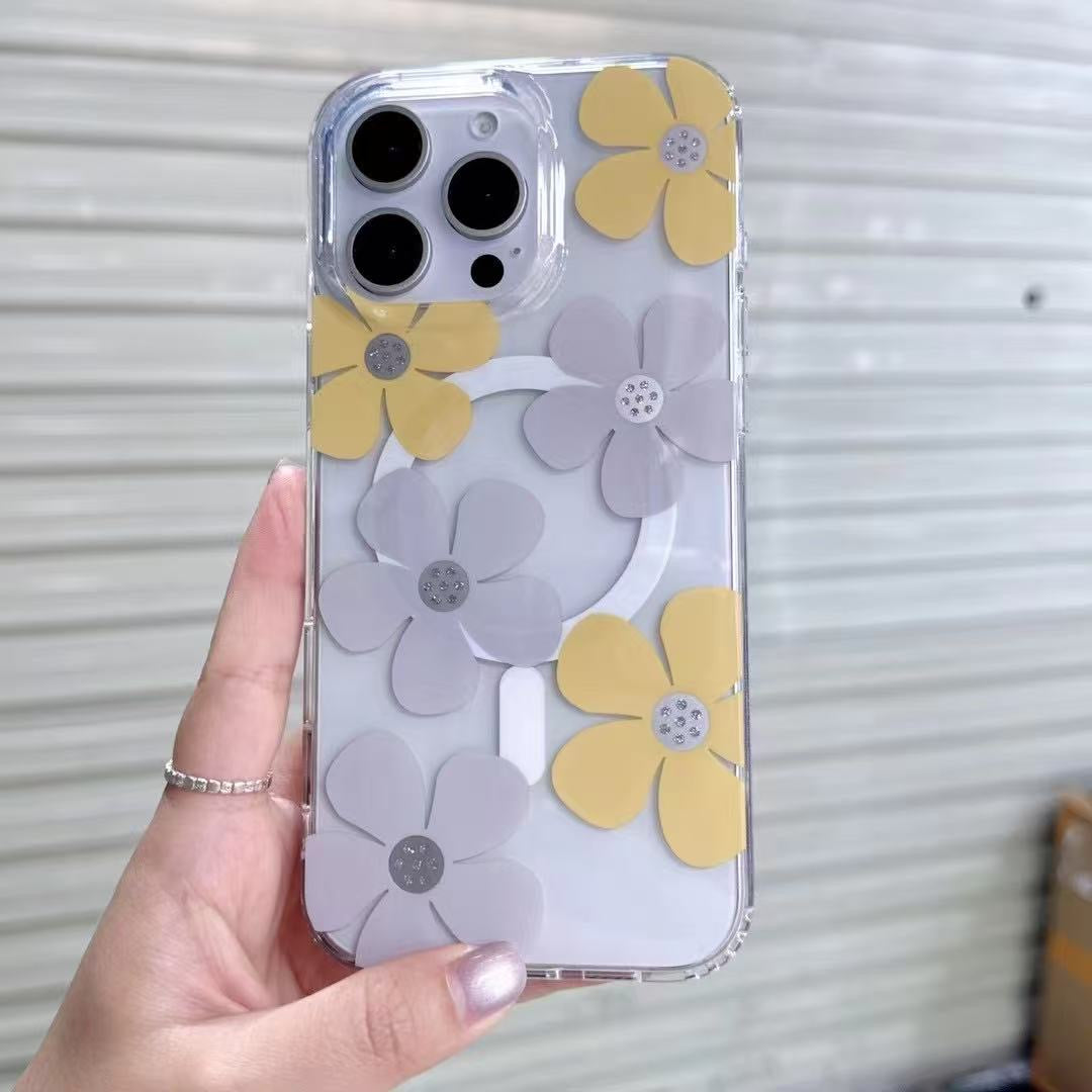 Sunshine Petal Magnetic Clear Case – MagSafe Compatible