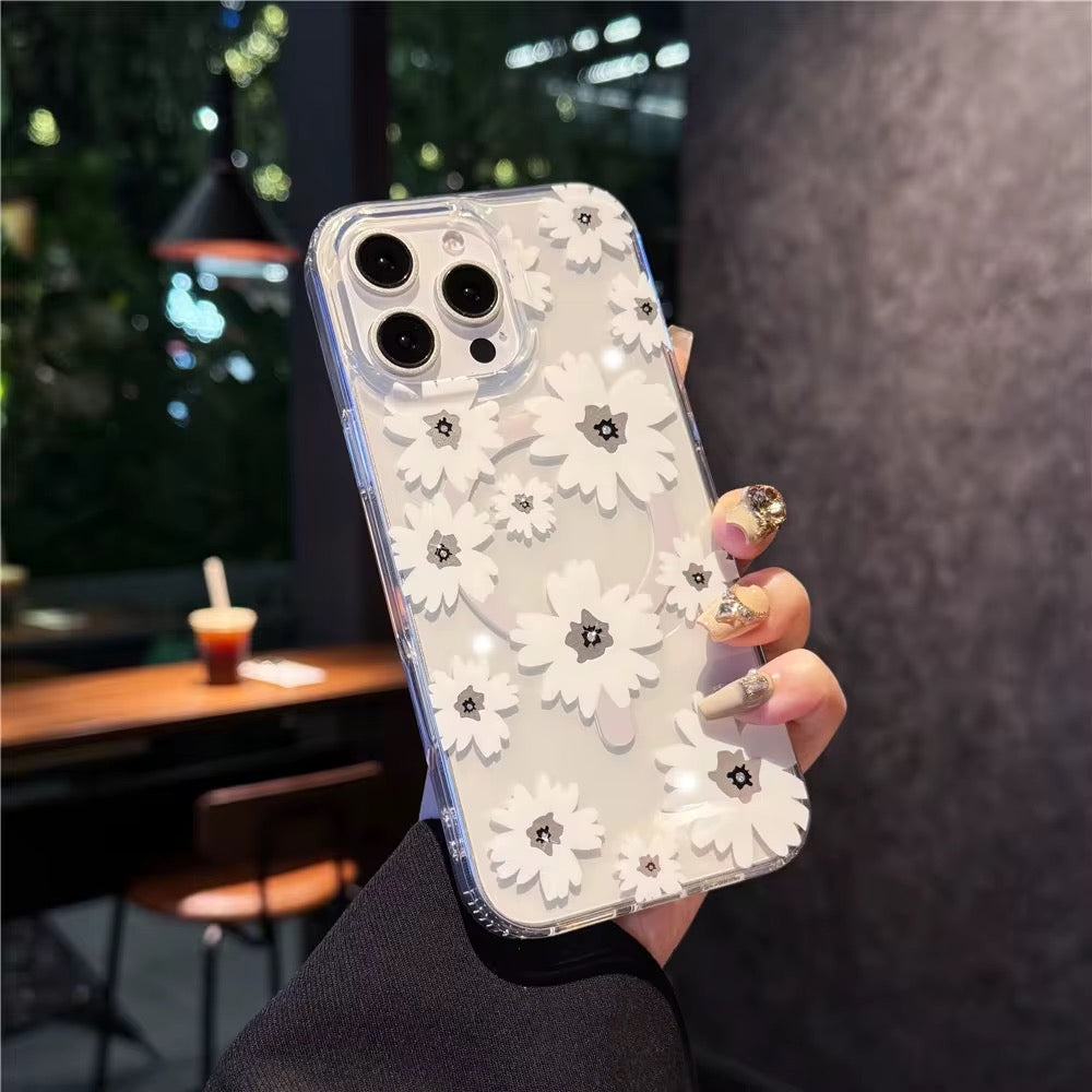 Daisy Bloom Magnetic Clear Case - MagSafe Compatible
