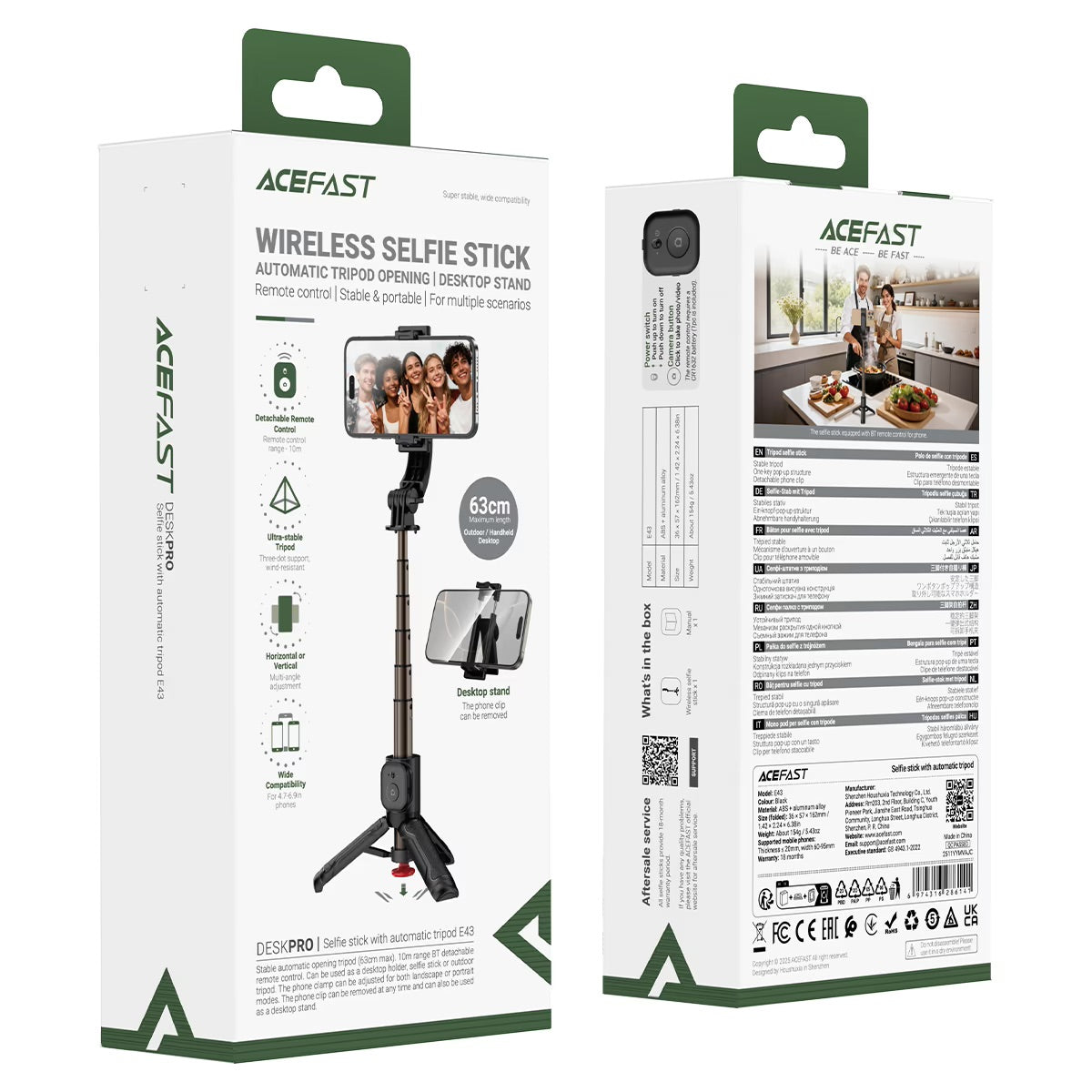 Acefast Selfie Stick with Tripod E43