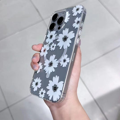 Daisy Bloom Magnetic Clear Case - MagSafe Compatible