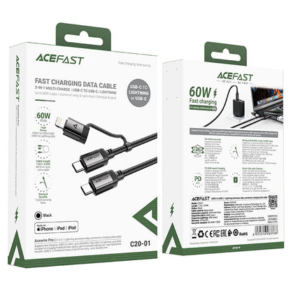 Acefast Charging Data Cable C20-01 USB-C to Lightning / USB-C