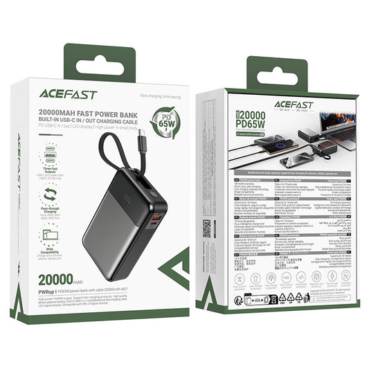 Acefast Power Bank M21 PD65W 20000mAh