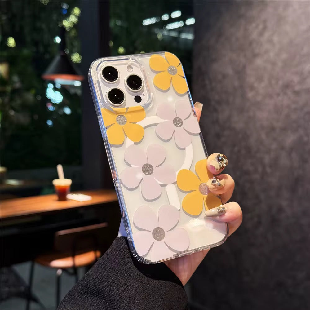 Sunshine Petal Magnetic Clear Case – MagSafe Compatible