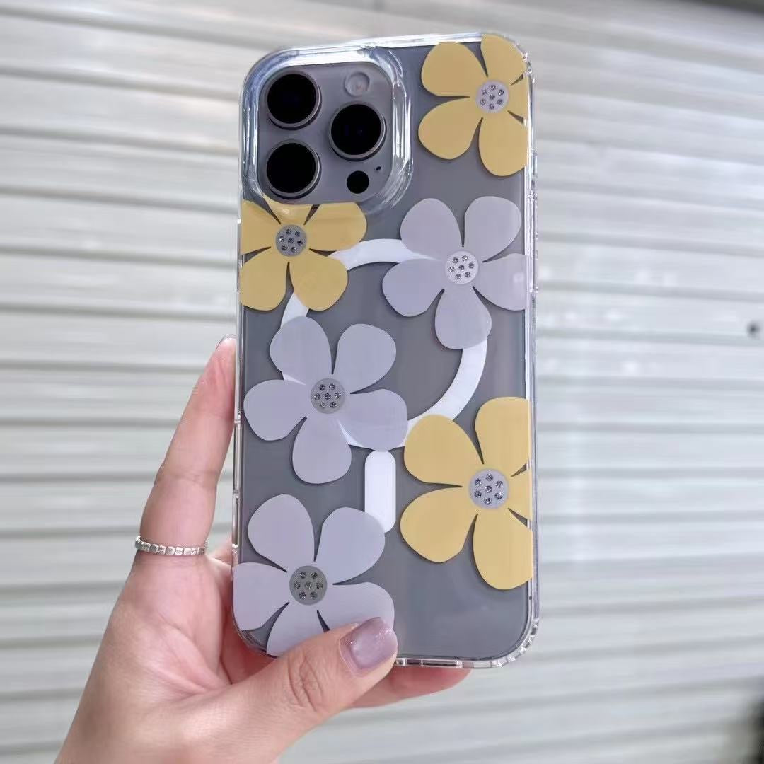 Sunshine Petal Magnetic Clear Case – MagSafe Compatible