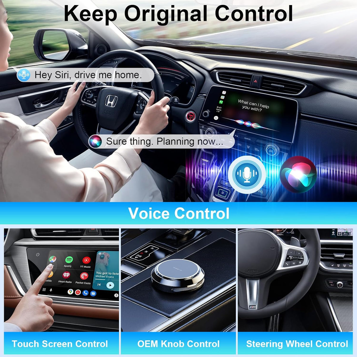 Wireless CarPlay and Android Auto Adapter