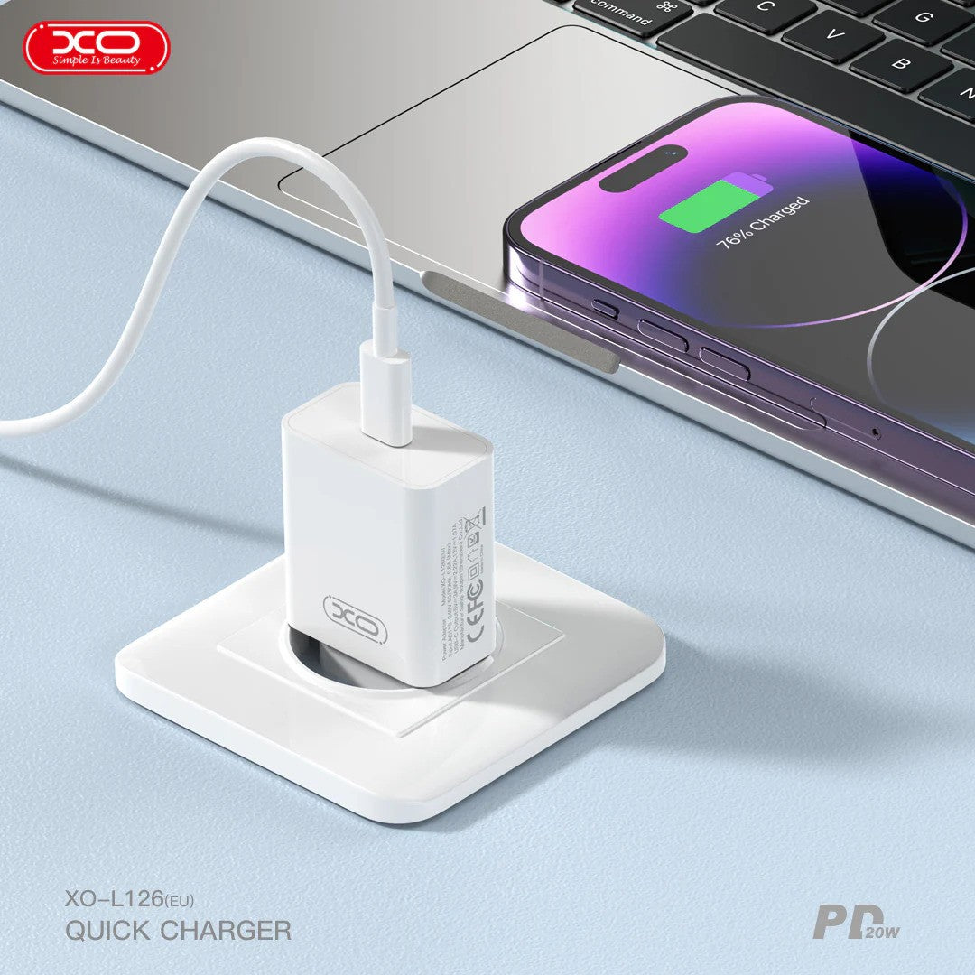 XO USB-C PD20W Fast Charging Charger