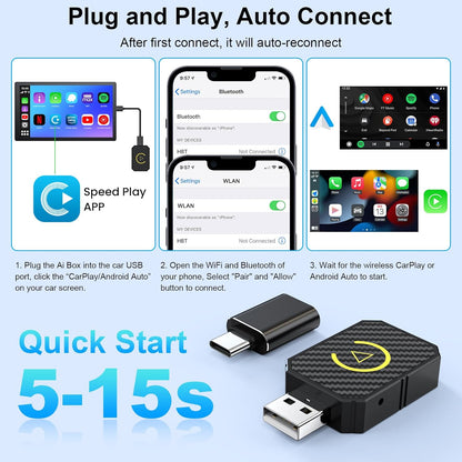 Wireless CarPlay and Android Auto Adapter