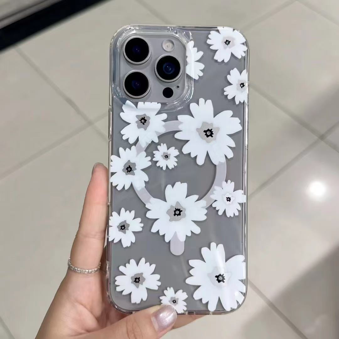 Daisy Bloom Magnetic Clear Case - MagSafe Compatible