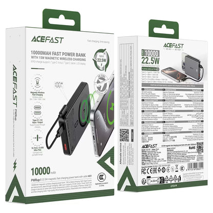 Acefast Magnetic Fast Wireless Charge Power Bank M31 22.5W 10000mAh