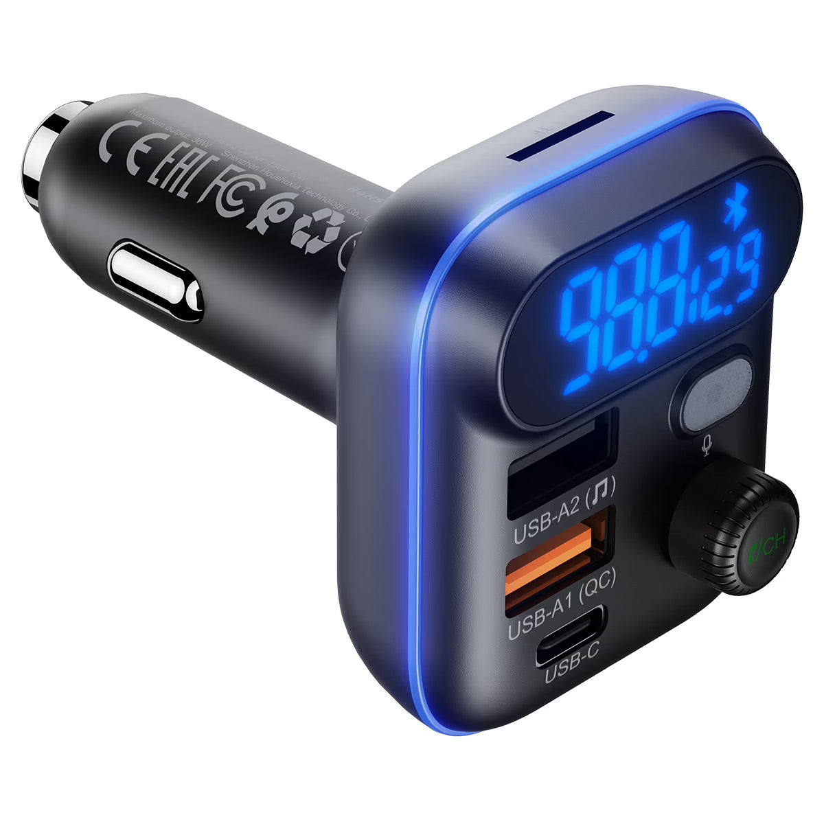 ACEFAST B25 Bluetooth FM Transmitter & 36W Fast Car Charger
