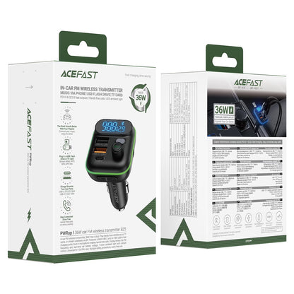 ACEFAST B25 Bluetooth FM Transmitter & 36W Fast Car Charger