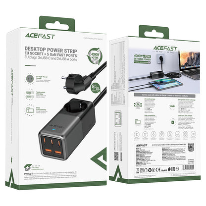 ACEFAST Fast Charge Power Strip Z2 PD75W GaN (3xUSB-C + 2xUSB-A) EU