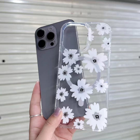 Daisy Bloom Magnetic Clear Case - MagSafe Compatible
