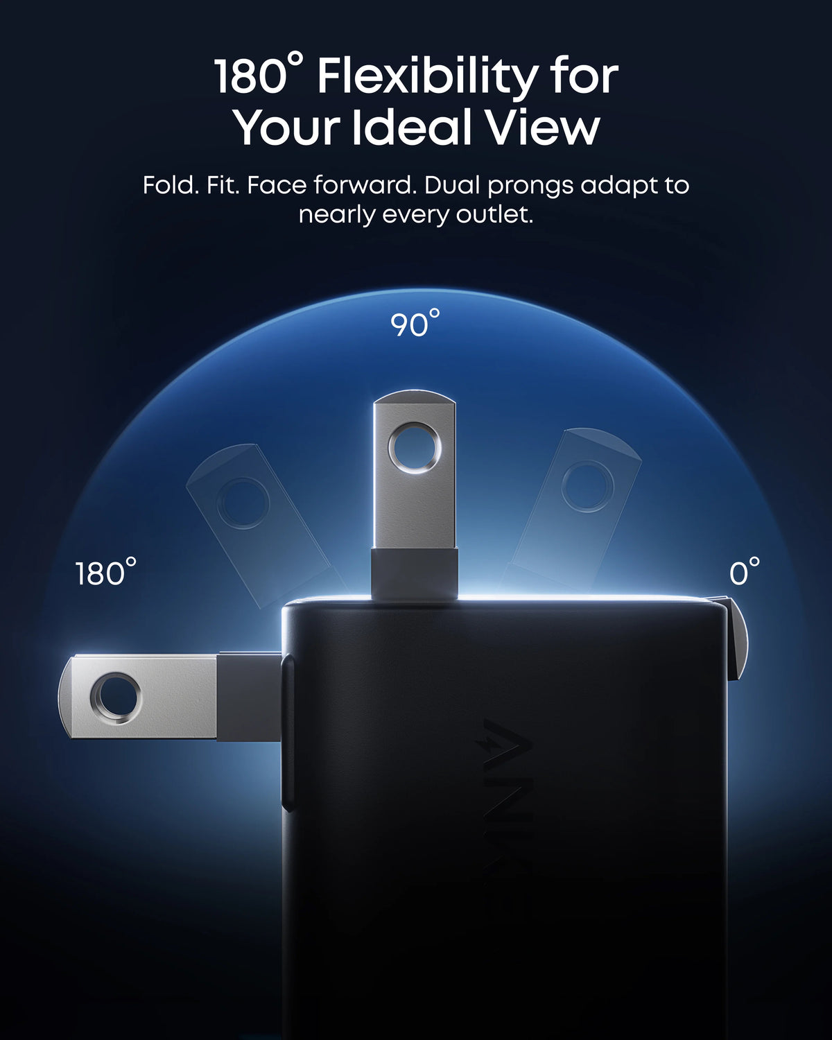 Anker Nano Charger (45W, Smart Display, 180° Foldable)
