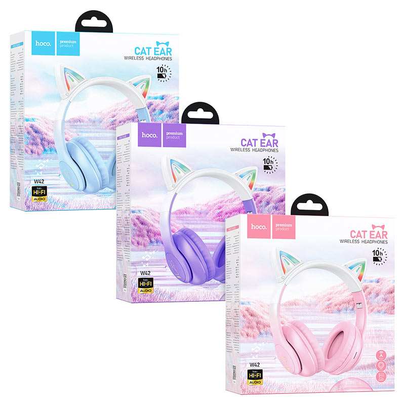 hoco Headphones “W42 Cat Ears” wireless wired