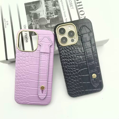 Luxury Crocodile Pattern Leather Case + Strap