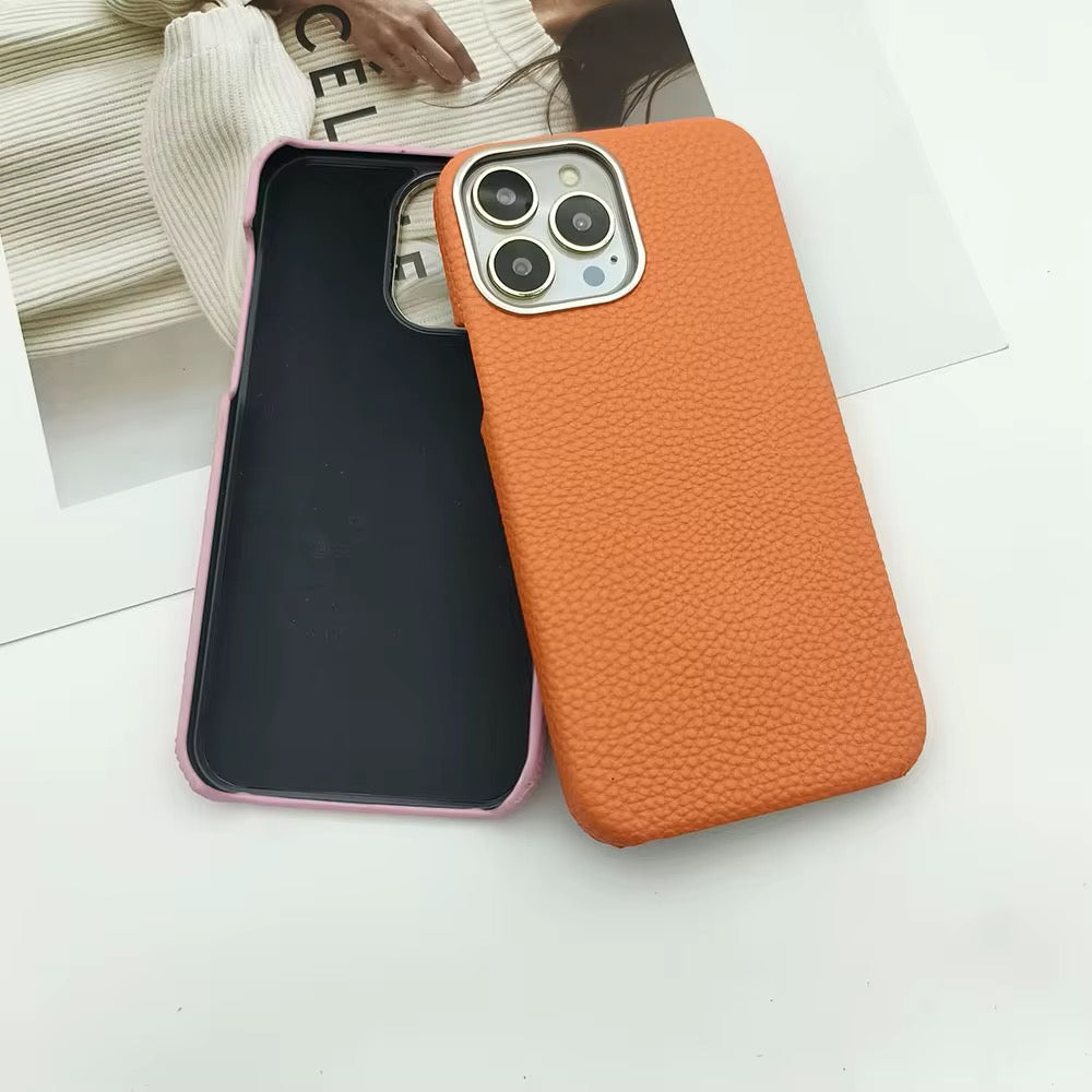 Leather Case with Metal Camera Frame