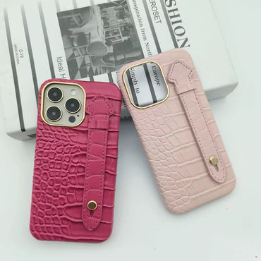 Luxury Crocodile Pattern Leather Case + Strap