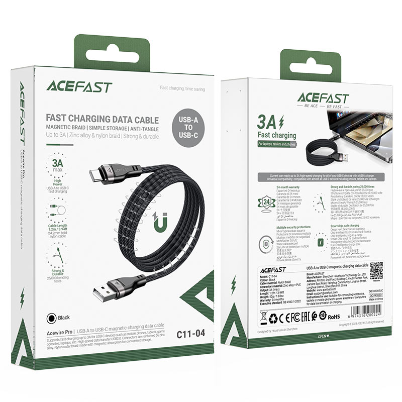 ACEFAST Charging Data Cable C11-04 USB-A to USB-C